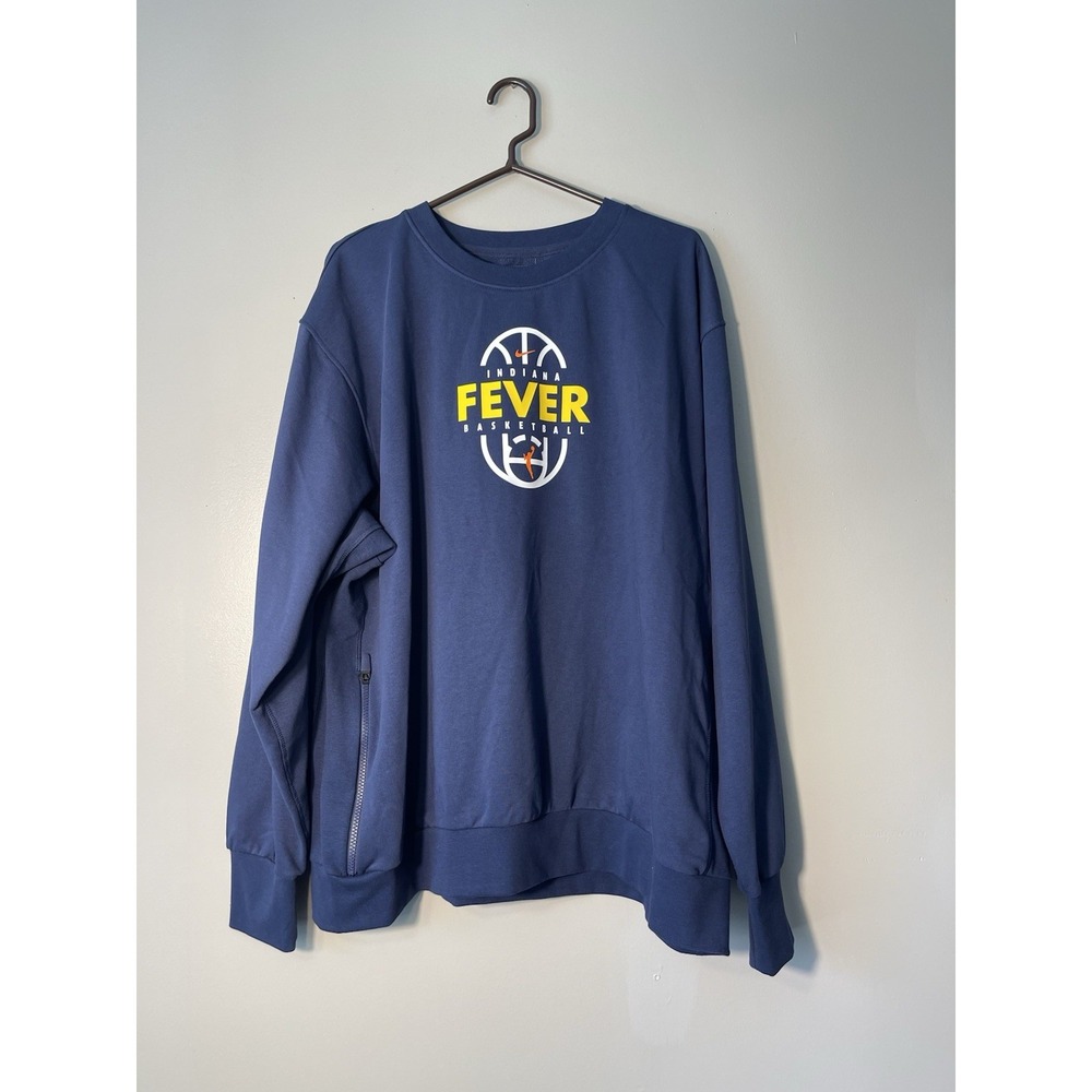 Nike Indiana Fever Practice Crew sweatshirt Unisex WNBA Navy Blue As 2XL